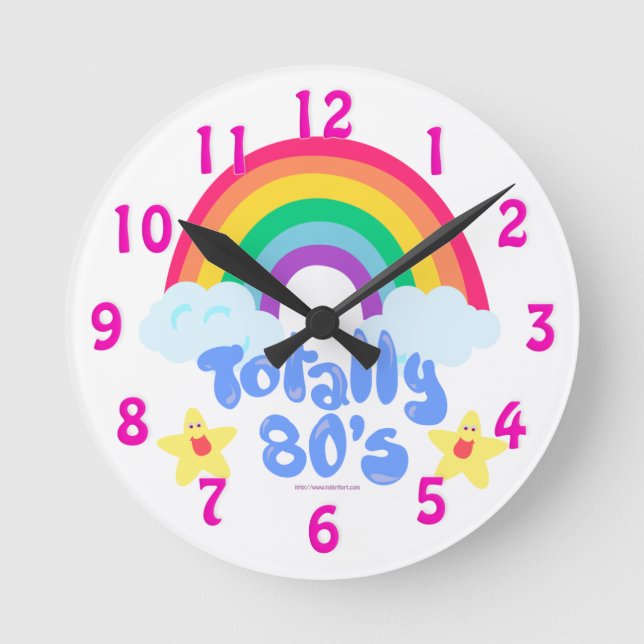 Horloge Ronde La devise arc-en-ciel des années 80 (Recto)