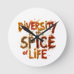 Horloge Ronde La diversité est le sel de la vie - Espace sûr