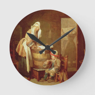 Horloge Ronde La femme de blanchisserie