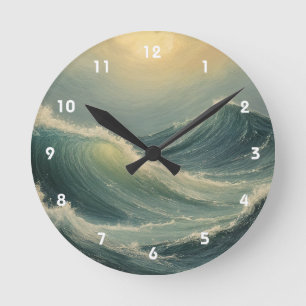 Horloge Ronde La fureur de l'océan à l'aube