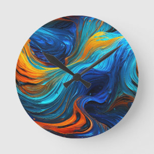 Horloge Ronde La Lave Océanique "Tempestial"