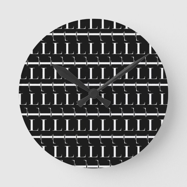 Horloge Ronde La lettre initiale L de monogramme, choisissent la (Recto)