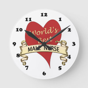 Horloge Ronde La meilleure infirmière masculine du monde