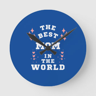 Horloge Ronde la meilleure maman Throw Pillow