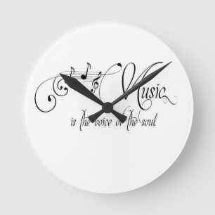 Horloge Ronde La Musique Est La Voix De L'Âme