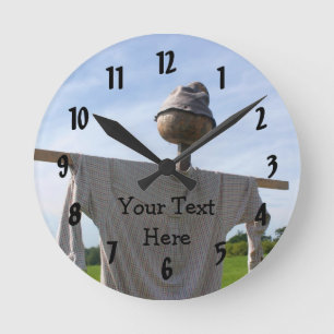 Horloge Ronde La nature du jardin Scarecrow