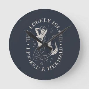 Horloge Ronde La sirène seule d'île
