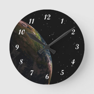 Horloge Ronde La terre de l'espace