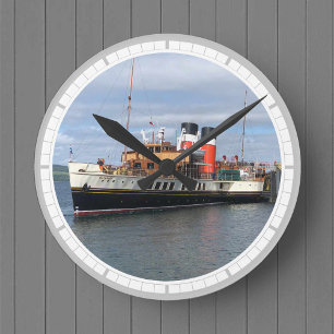 Horloge Ronde La vapeur de paddle Waverley en Écosse