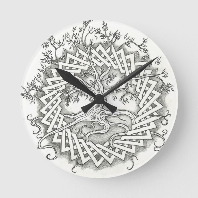 Horloge Ronde La vie dans le Celtic Design (Recto)