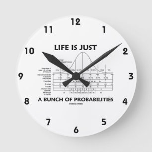 Horloge Ronde La vie est juste un groupe de probabilités