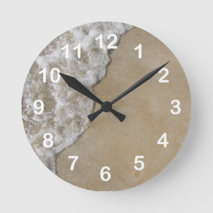 Horloge Ronde Lac Michigan Wave on Sand Beach