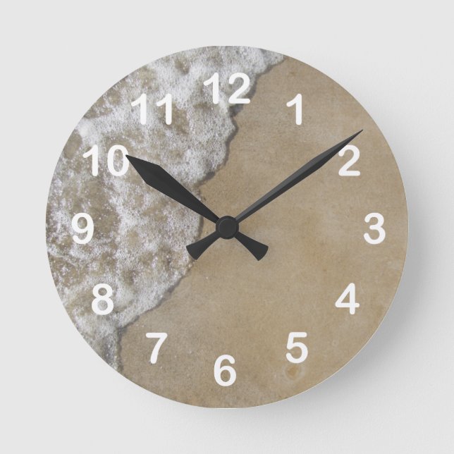 Horloge Ronde Lac Michigan Wave on Sand Beach (Recto)