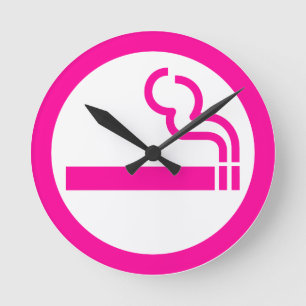 Horloge Ronde Ladies Smoking Area 喫煙女性 Japanese Sign