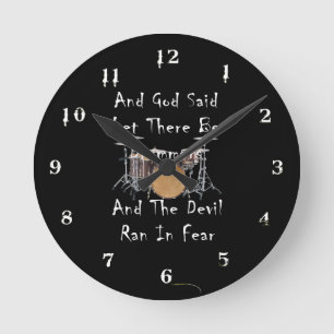 Horloge Ronde Laissé il y ait des batteurs