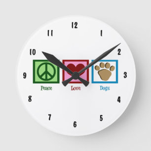 Horloge Ronde L'amour de paix poursuit la clinique mignonne de