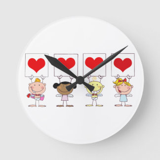 Horloge Ronde L'amour des différentes nationalités