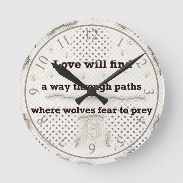Horloge Ronde L'amour trouvera un moyen (Recto)