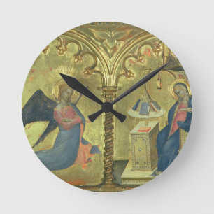 Horloge Ronde L'annonce, détail d'un polytych dépeignant