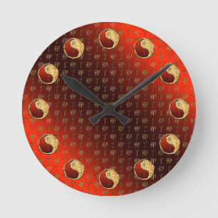 Horloge Ronde Lapin de Feu