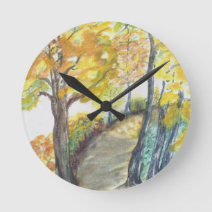 Horloge Ronde L'arbre d'automne d'automne part du destin de pein