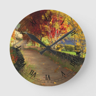 Horloge Ronde L'automne dans l'horloge