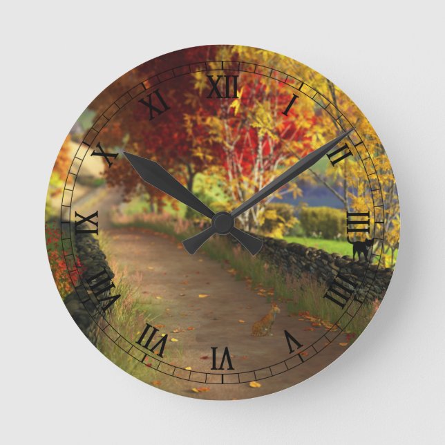 Horloge Ronde L'automne dans l'horloge (Recto)