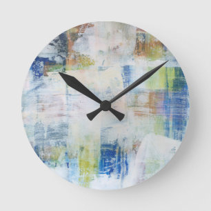 Horloge Ronde Lavage blanc III