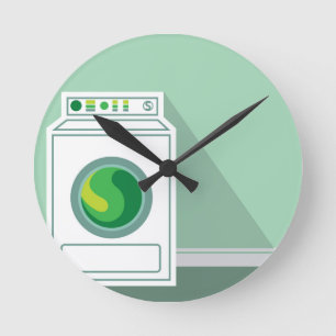 Horloge Ronde Lave-linge Salle de blanchisserie