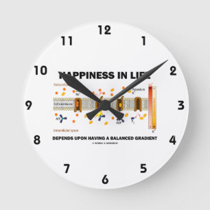 Horloge Ronde Le bonheur dans la vie dépend de l'équilibrage