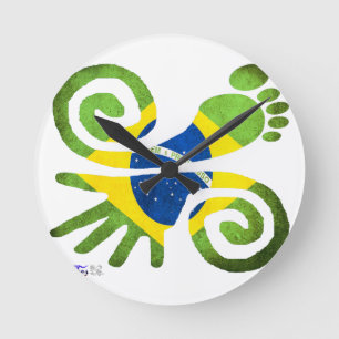 HORLOGE RONDE LE BRÉSIL, AMOUR, PAIX, CHANCE, WWW.DRCHOS.COM,