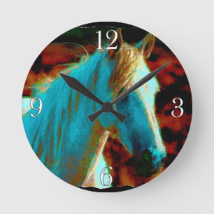 Horloge Ronde Le cadeau de l'amoureux de l'équine