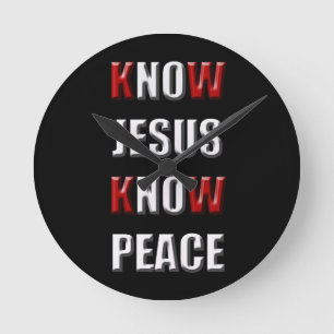 Horloge Ronde Le christianisme savent que Jésus savent la paix