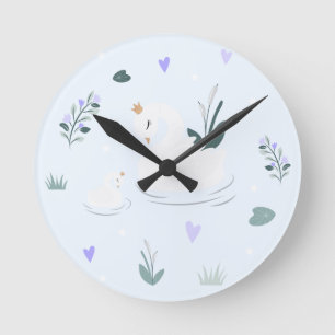 Horloge Ronde Le Cygne Couronné
