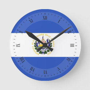 Horloge Ronde Le drapeau du Salvador