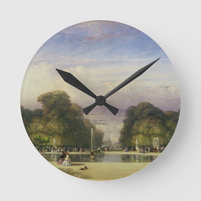 Horloge Ronde Le jardin des Tuileries, avec l'Arc de Triomphe à (Recto)