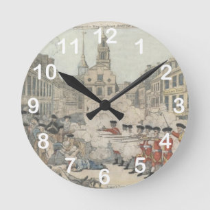Horloge Ronde Le massacre sanglant - Paul Revere (1770)