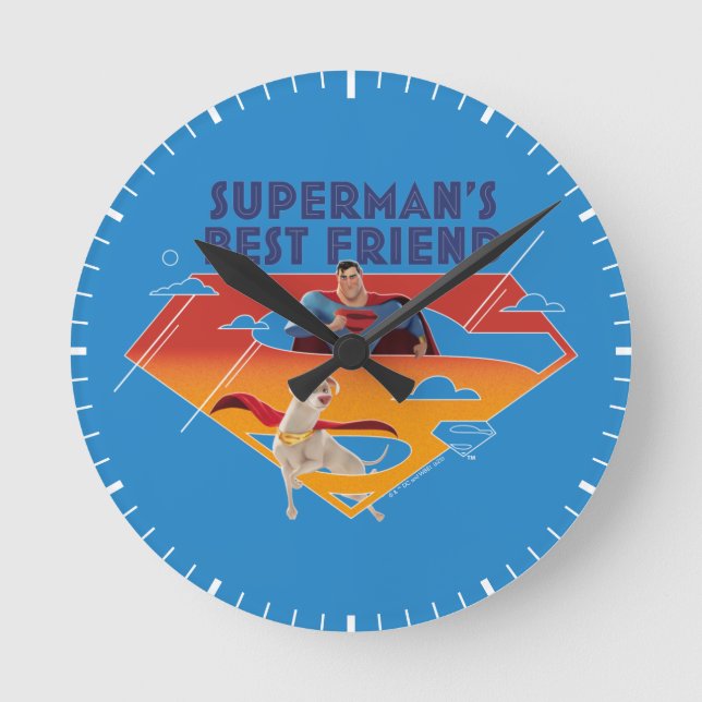 Horloge Ronde Le meilleur ami de Superman (Recto)