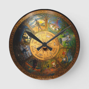 HORLOGE RONDE LE PAÏEN ASSAISONNE L'HORLOGE MURALE