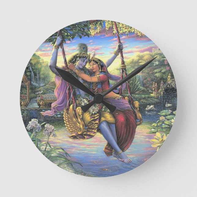 Horloge Ronde Le Pâque du Swing - Radha et Krishna (Recto)