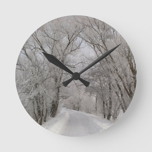 HORLOGE RONDE LE PAYS DES MERVEILLES D'HIVER (Recto)