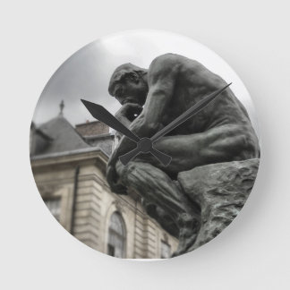 Horloge Ronde Le penseur Rodin Paris Sculpture