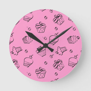 Horloge Ronde Le petit gâteau décrit l'horloge murale
