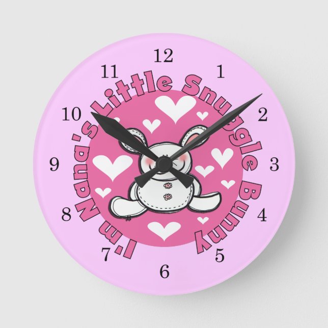 Horloge Ronde Le petit lapin de Nana (Recto)