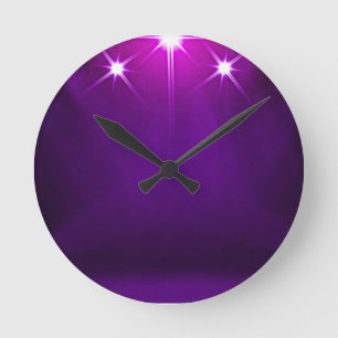 HORLOGE RONDE LE POURPRE ALLUME L'HORLOGE MURALE ACRYLIQUE !