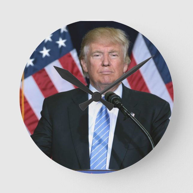 Horloge Ronde Le Président Donald Trump (Recto)