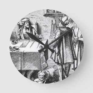 Horloge Ronde Le récepteur des impôts, après une gravure sur