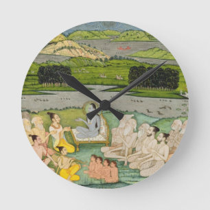 Horloge Ronde Le Shuku sage Deva s'adressant au Roi Parikshit et