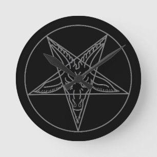 Horloge Ronde Le Sigil de Baphomet
