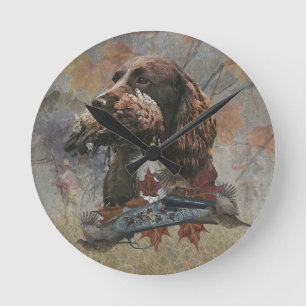 Horloge Ronde Le Sprocker Spaniel, L'art des chiens d'armes
